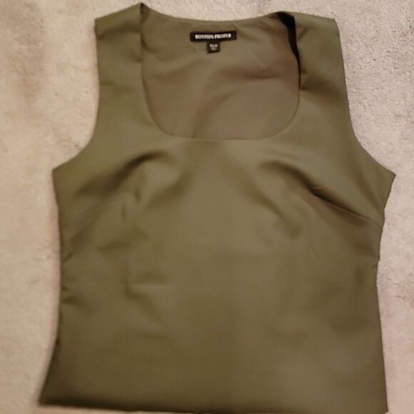 NWOT Boston Proper Olive Tank Top Sz 12 - Picture 6 of 13